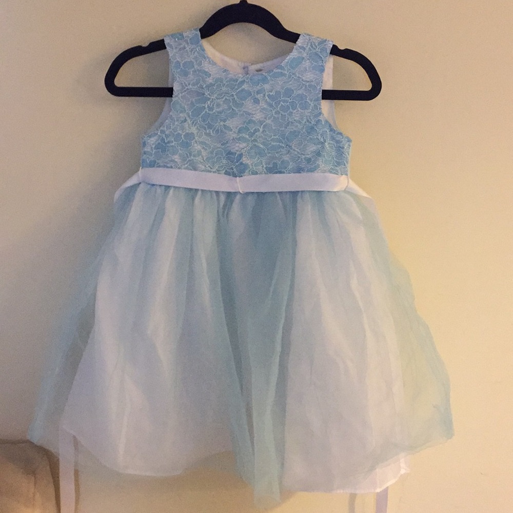 Blue tulle dress